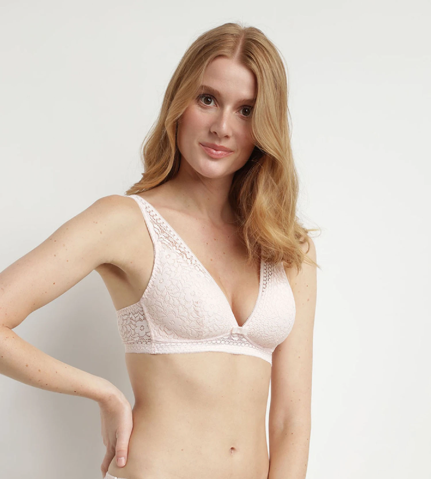 Soutien-gorge Foulard En Dentelle Florale Recyclée Rose Sublim – Image 2