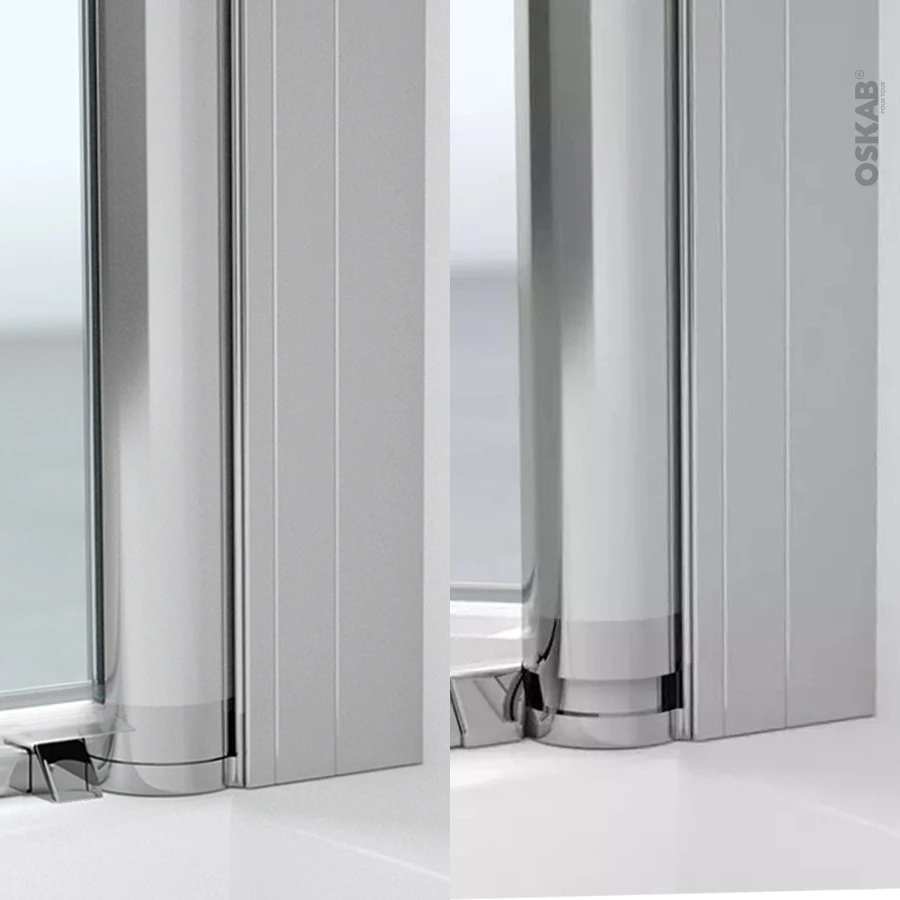 Porte De Douche Pivotante NOVELLINI 80 Cm, Verre Transparent, Profilés Chromés – Image 7