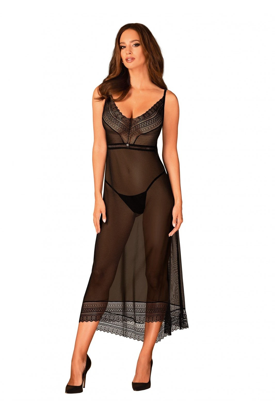 Obsessive Estiqua | Nuisette Longue Noire Transparente â Image 5