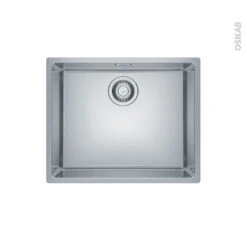 Evier De Cuisine MARIS Inox Lisse, 1 Cuve Carrée 54 X 44 Cm, Sous Plan, FRANKE