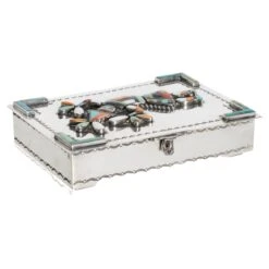 Zuni Sterling And Turquoise Jewelry Box