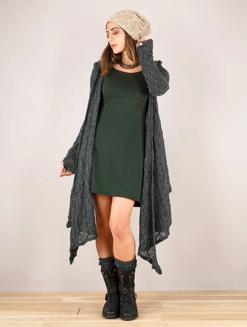 Gros Bonnet Dread En Crochet "Sükk", Beige – Image 4