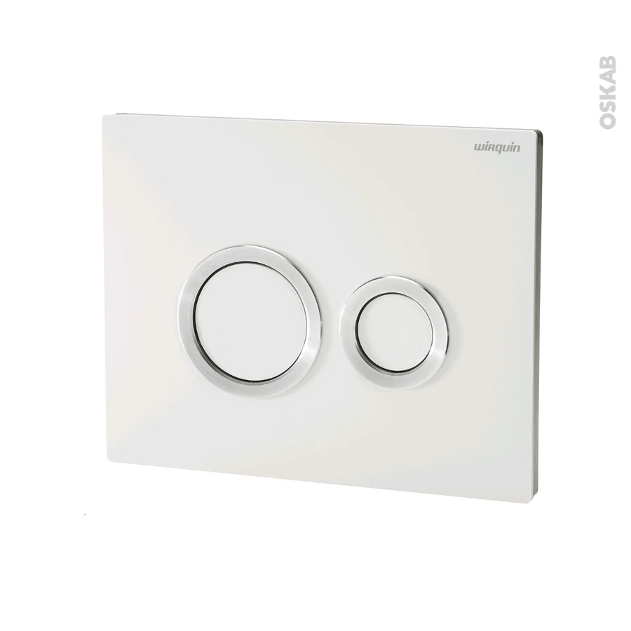 Plaque De Commande WC Suspendu Hoop Blanche WIRQUIN