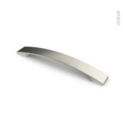 Poignée De Meuble De Salle De Bains N°3 Inox Brossé, 20,2 Cm, Entraxe 160 Mm, HAKEO