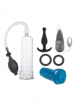 CalExotics Pompe Développeur Pénis + Oeuf Vibrant, Cockring, Masturbateur, Plug