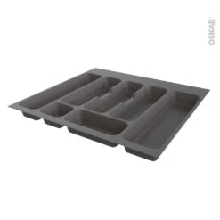 Range Couverts Tiroir à L'anglaise L60 Cm Anthracite, SOKLEO