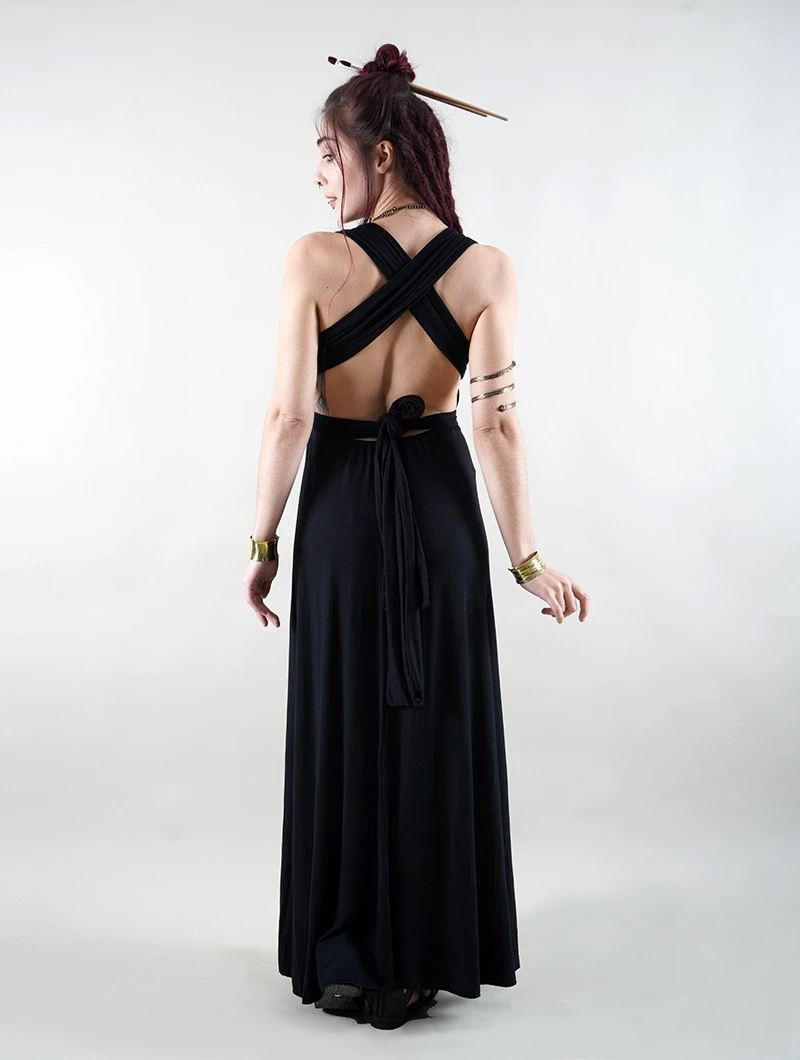 Robe Longue Infinity "Wakiza", Noir â Image 7