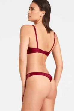 Aubade Tanga Avec Dentelle Miss Karl Rouge
